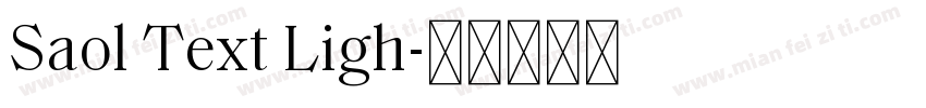 Saol Text Ligh字体转换